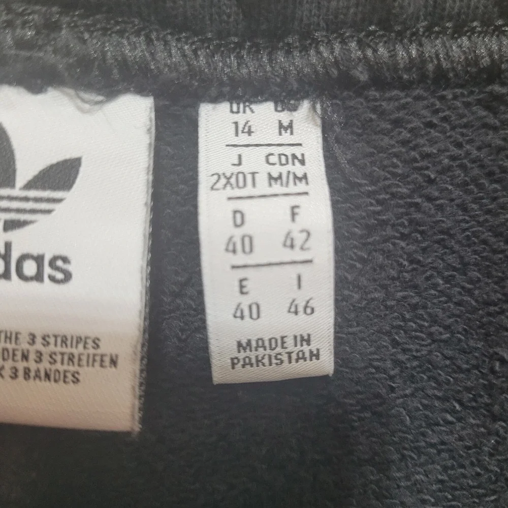 Vintage 80s Adidas‎ Trefoil Sweatpants Jogger Stitched Logo 3 Stripe Adult Sz M